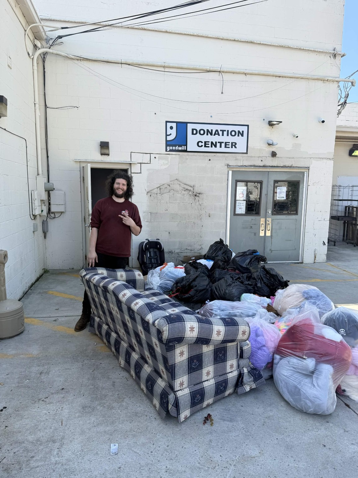 Reusable items delivered to a local donation center