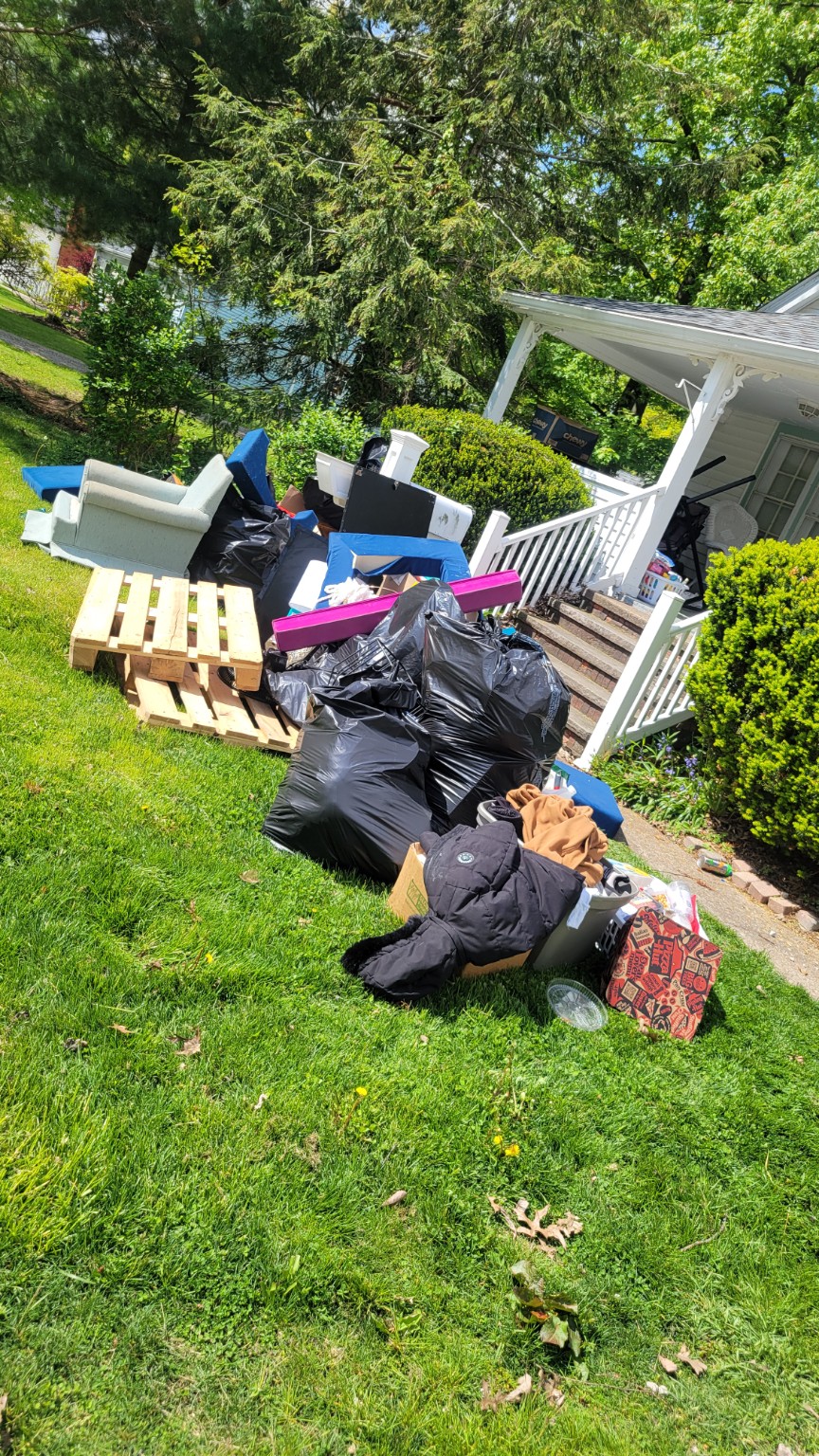 Furniture and household junk ready for removal